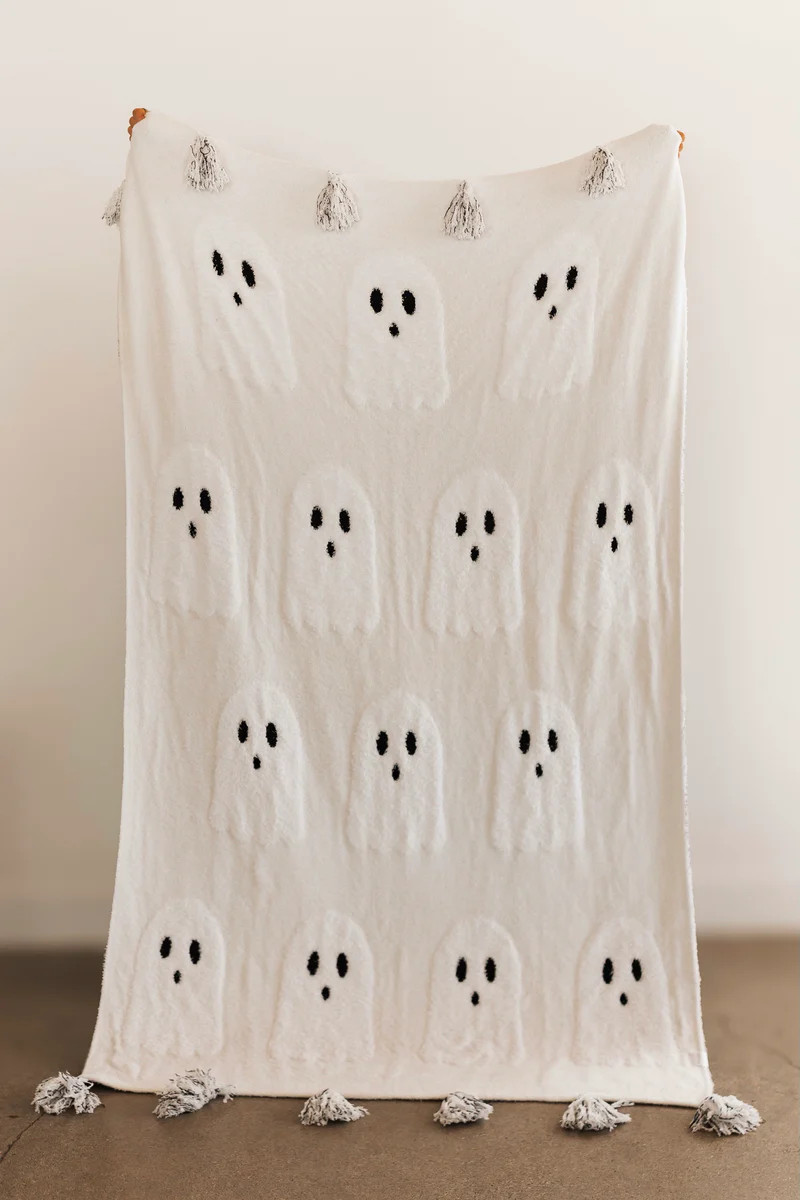 Black and White Ghost Blanket | Shop Staykation