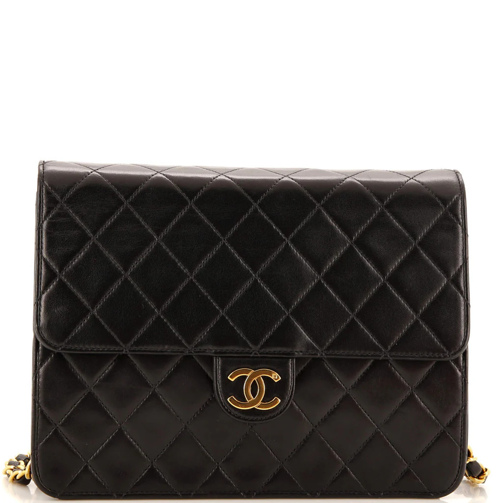Vintage Clutch with Chain Quilted Leather Small | Rebag