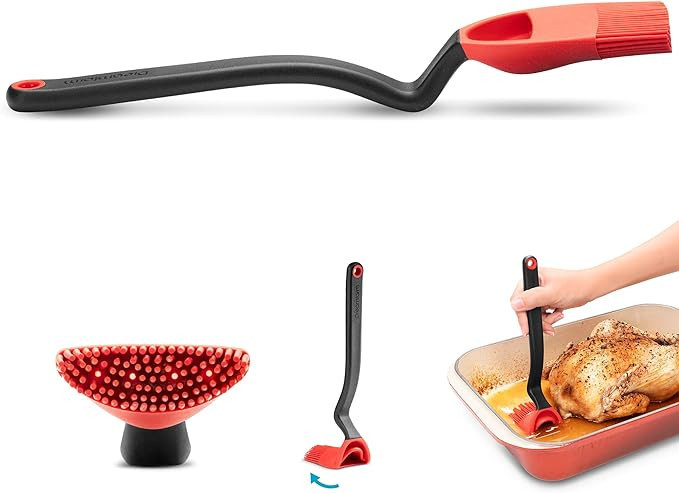 Dreamfarm Brizzle | Flexible Silicone Sit-Up Basting, Drizzle, Scooping Brush | In-Built Sauce Dr... | Amazon (US)