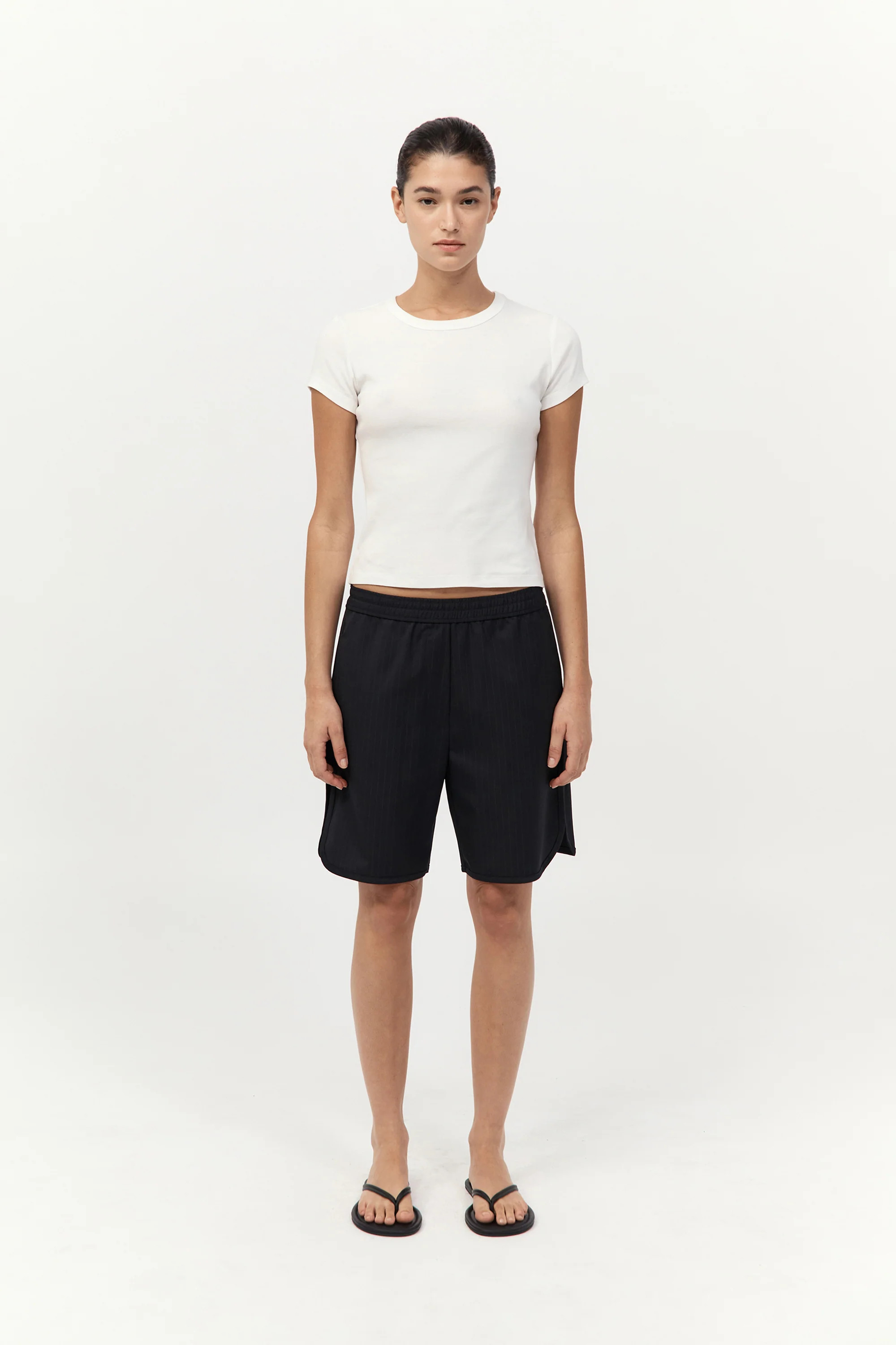 Tailored Active Shorts - Black Pinstripe | St. Agni (US, UK, EU)