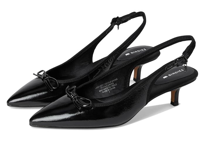 Birdies The Goldfinch Kitten Heel High Women's Heels Black Patent Leather : 6.5 M | Zappos.com