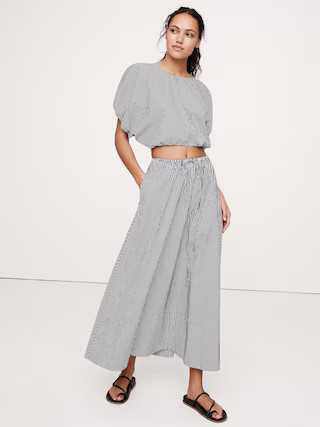 Cotton Poplin Maxi Skirt | Banana Republic (US)