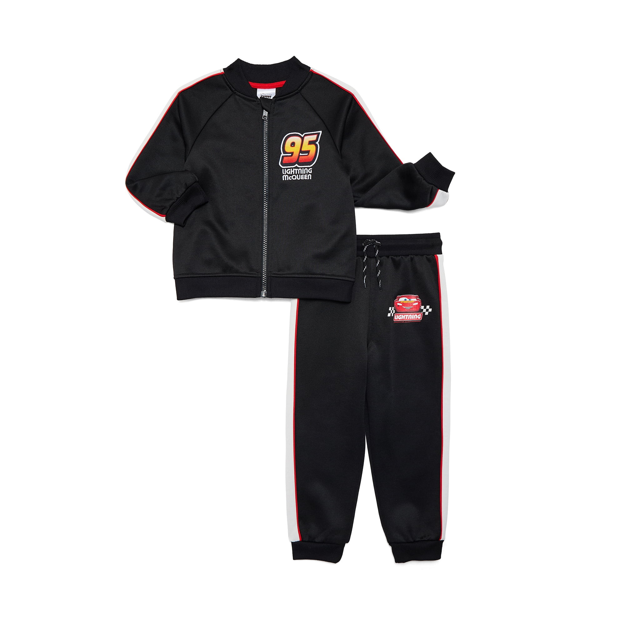 Disney Pixar Cars Toddler Boys Track Jacket and Jogger Pants Set, 2-Piece, Sizes 12M-5T | Walmart (US)