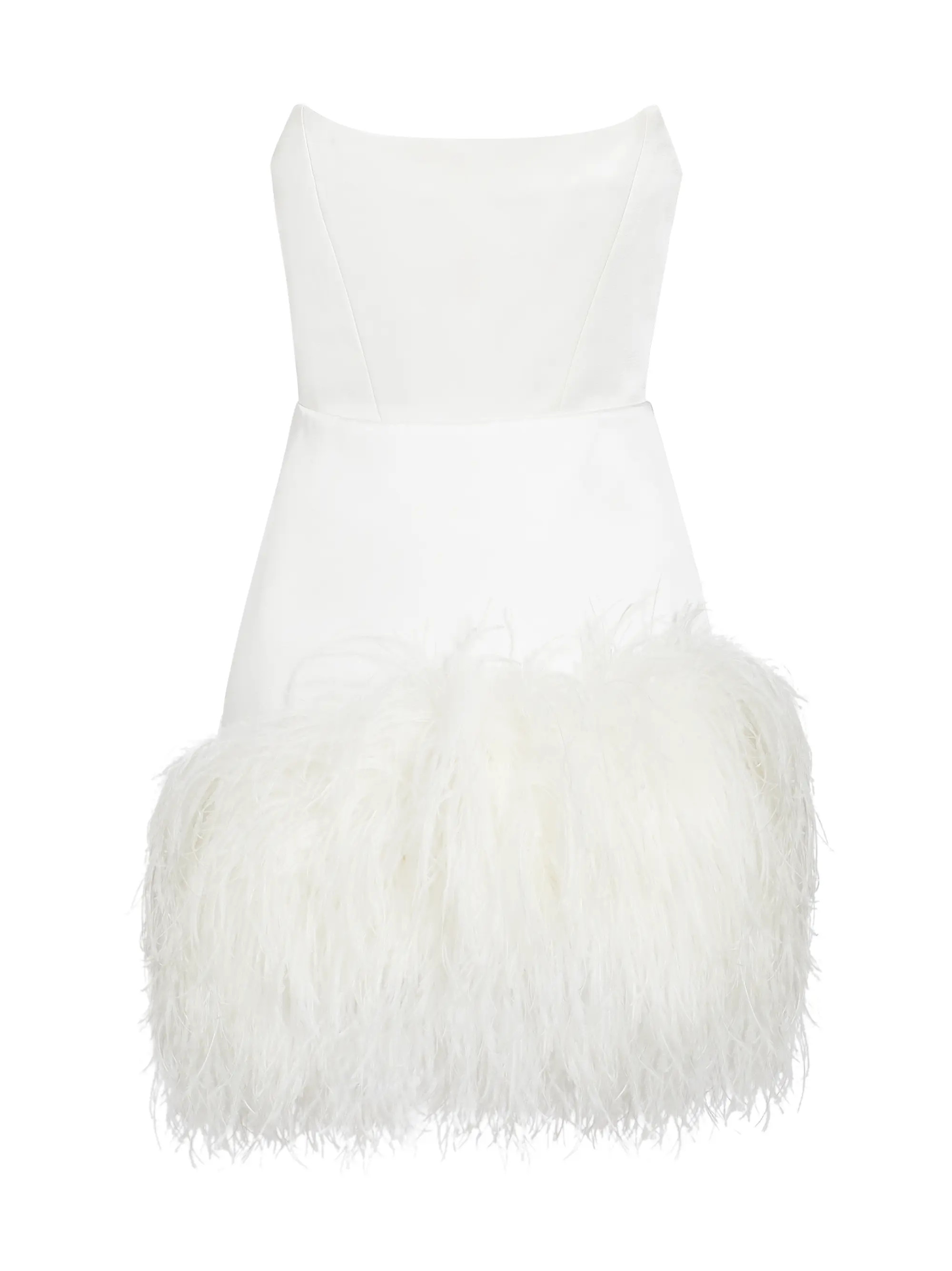 Fiora Feather-Trimmed Strapless Minidress | Saks Fifth Avenue