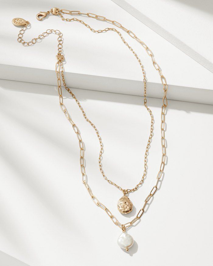 Coastal Treasure Pearl Layered Pendant Necklace | Tommy Bahama