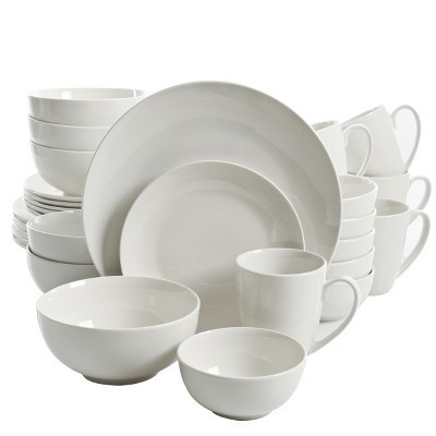 Gibson 30 Piece Porcelain Dinnerware Set in White | Target