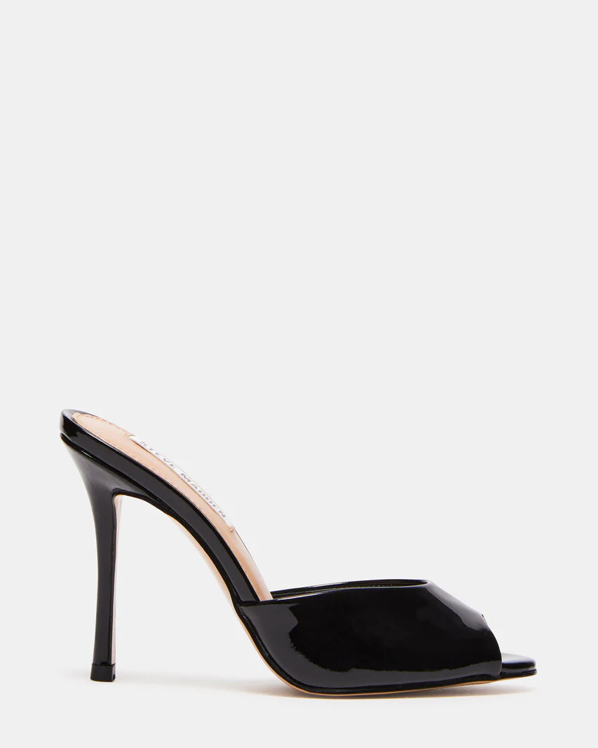 PRIYA Black Patent Mule | Women's Heels | Steve Madden (US)