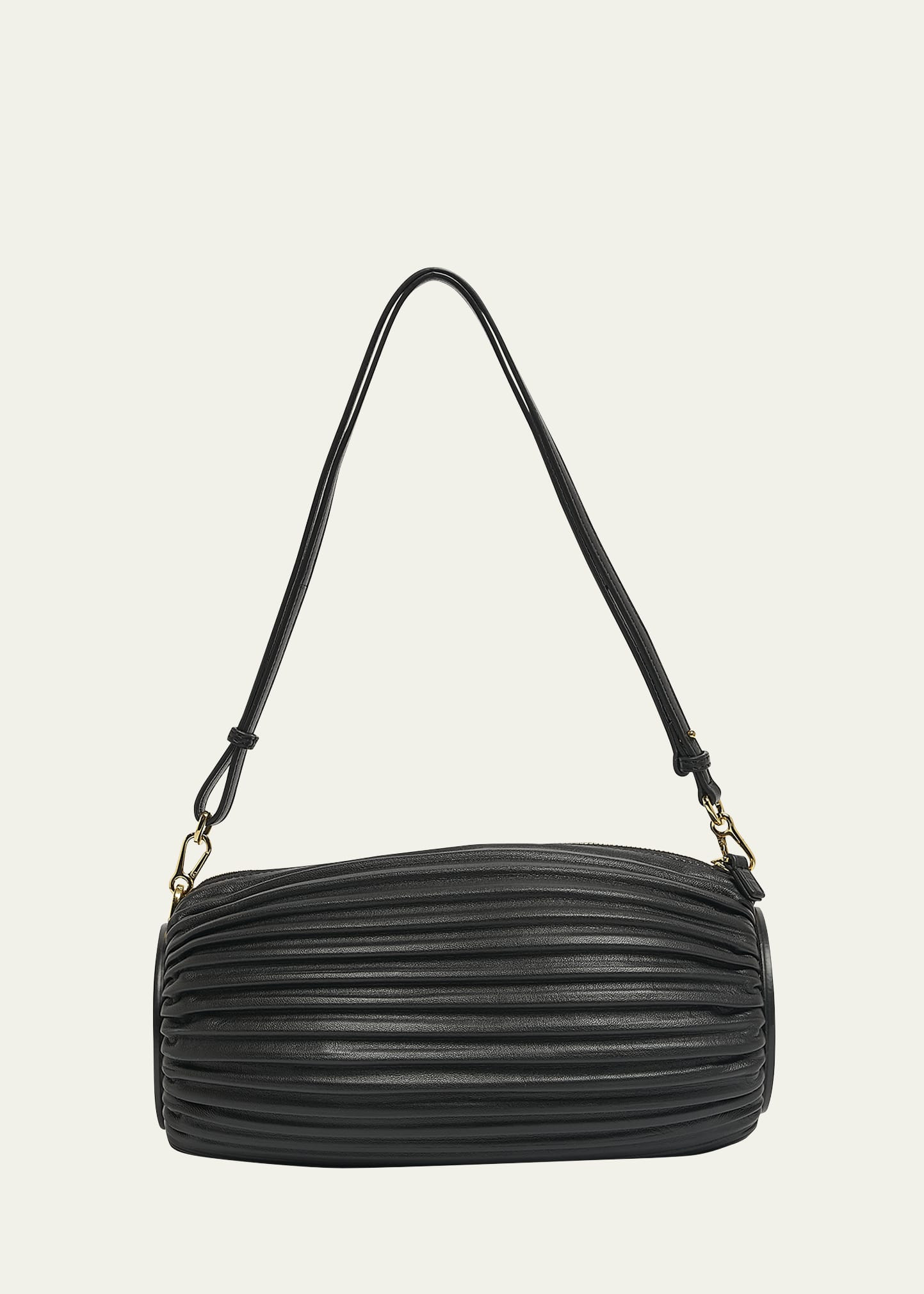 Loewe x Paula’s Ibiza Bracelet Pouch in Pleated Napa Leather with Leather Strap | Bergdorf Goodman