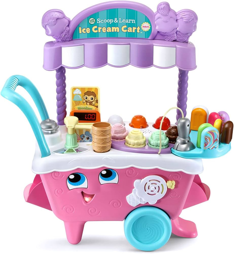 LeapFrog Scoop and Learn Ice Cream Cart Deluxe (Frustration Free Packaging), Pink | Amazon (US)