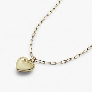 Ana Luisa Puffed Heart Necklace - Lev | 14K Gold Plated Heart Chain + Charm | Hypoallergenic, Wat... | Amazon (US)