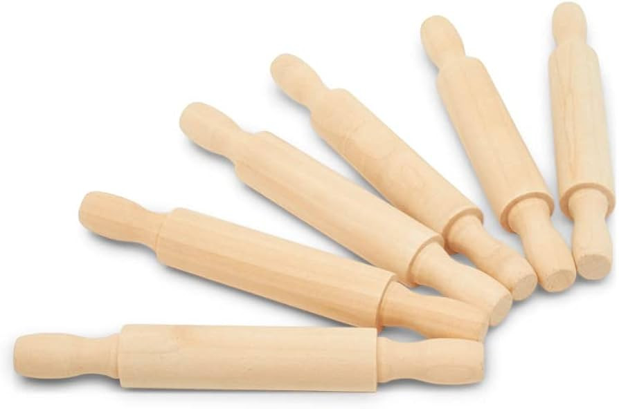 Wooden Mini Rolling Pin, 5 Inches Long, Pack of 12, Great for in The Kitchen, Play-doh, Crafting ... | Amazon (US)