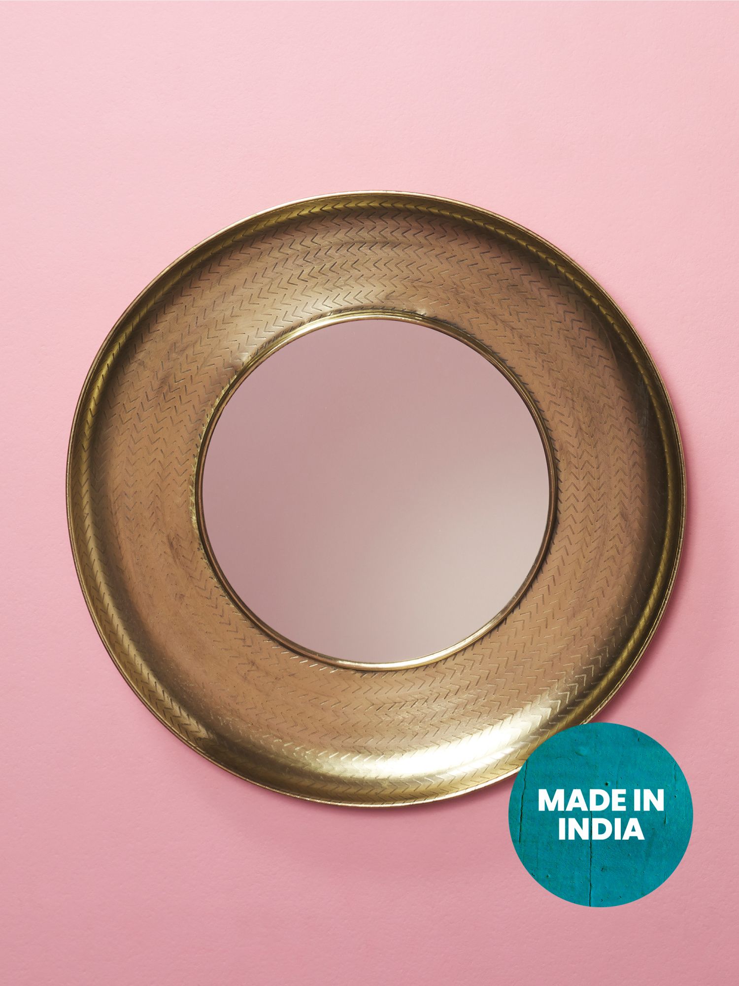 30in Hammered Metal Bowl Shaped Wall Mirror | Spring Trends | HomeGoods | HomeGoods