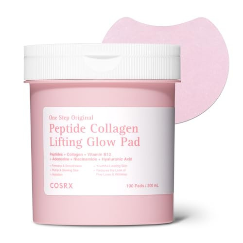 COSRX OneStep Original Peptide Collagen Lifting Glow Pad, 100 Pads, Improving Elasticity, Plumping Toner Pads with Peptide, Collagen, Niacinamide & Anti-Aging Care, Korean Skin Care, Mothers Day Gifts | Amazon (US)
