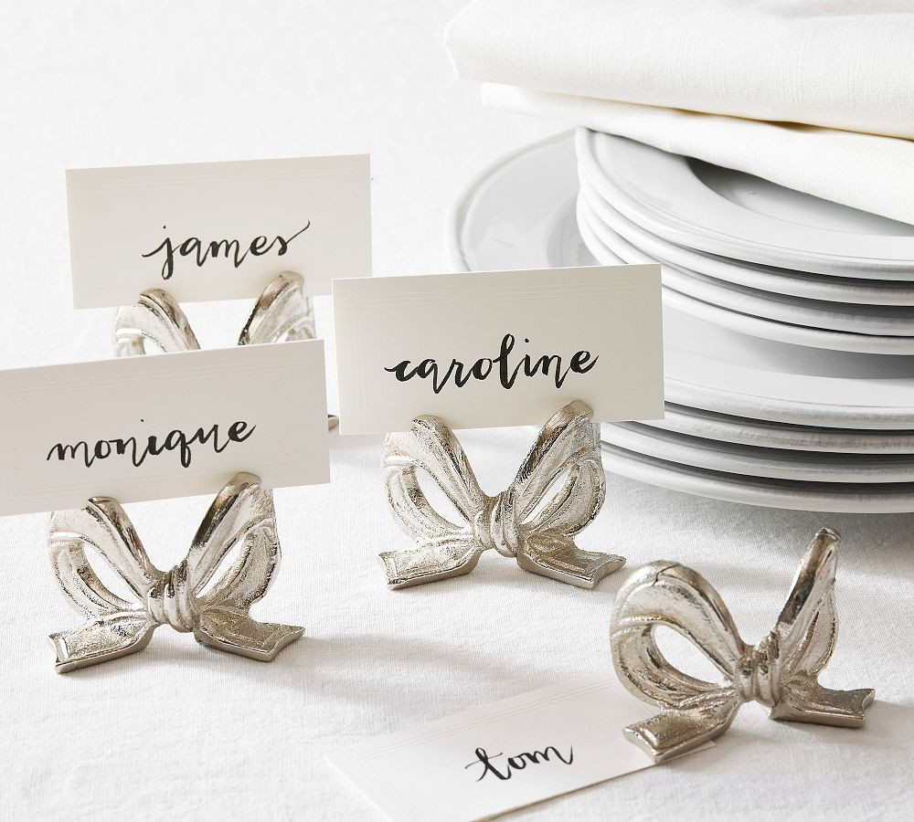Monique Lhuillier Clara Bow Place Card Holders - Set of 4 | Pottery Barn (US)