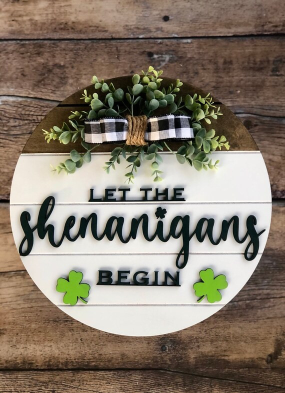 Fast Shipping Let the Shenanigans Begin 3D Door Hanger St | Etsy | Etsy (US)