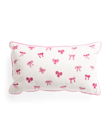 Velvet Bow Pillow | TJ Maxx