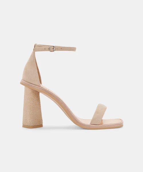 FAYLA HEELS IN DUNE SUEDE | DolceVita.com