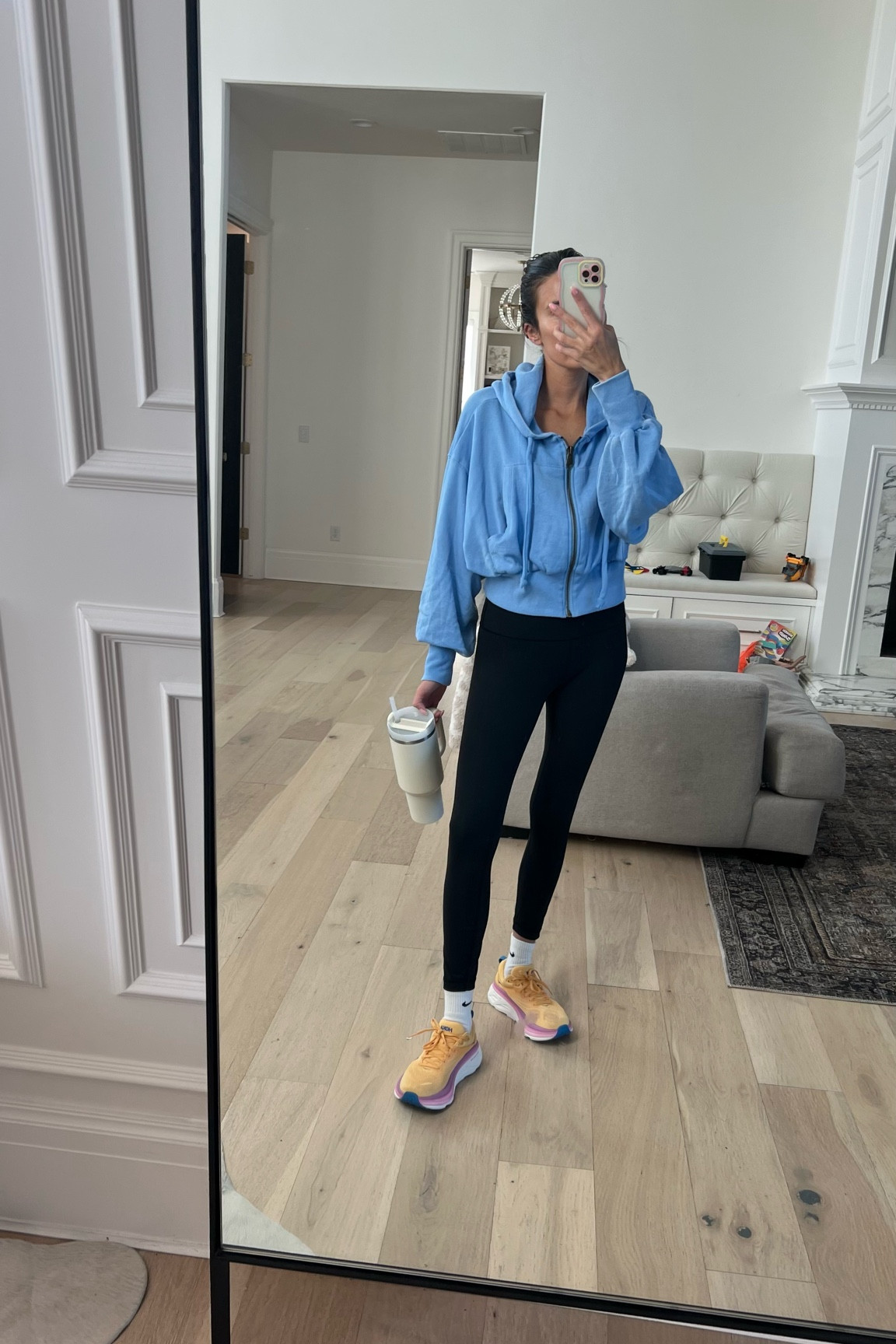 Still living in my leggings but there’s something about wearing bright colors that makes me feel like spring is really here, even when it’s still freezing outside. This cropped zip up is one of my favorite purchases lately - it’s super comfy, love the silhouette, and the prettiest blue! Also still obsessed with my Hokas - I’d you haven’t tried them yet, you might not get the hype but they really are as lightweight and comfortable as everyone says. 💙

Wearing size small in the hoodie and it’s under $100. 

#LTKfit #LTKFind #LTKunder100