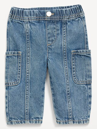 Baggy Barrel-Leg Cargo Jeans for Baby | Old Navy (US)