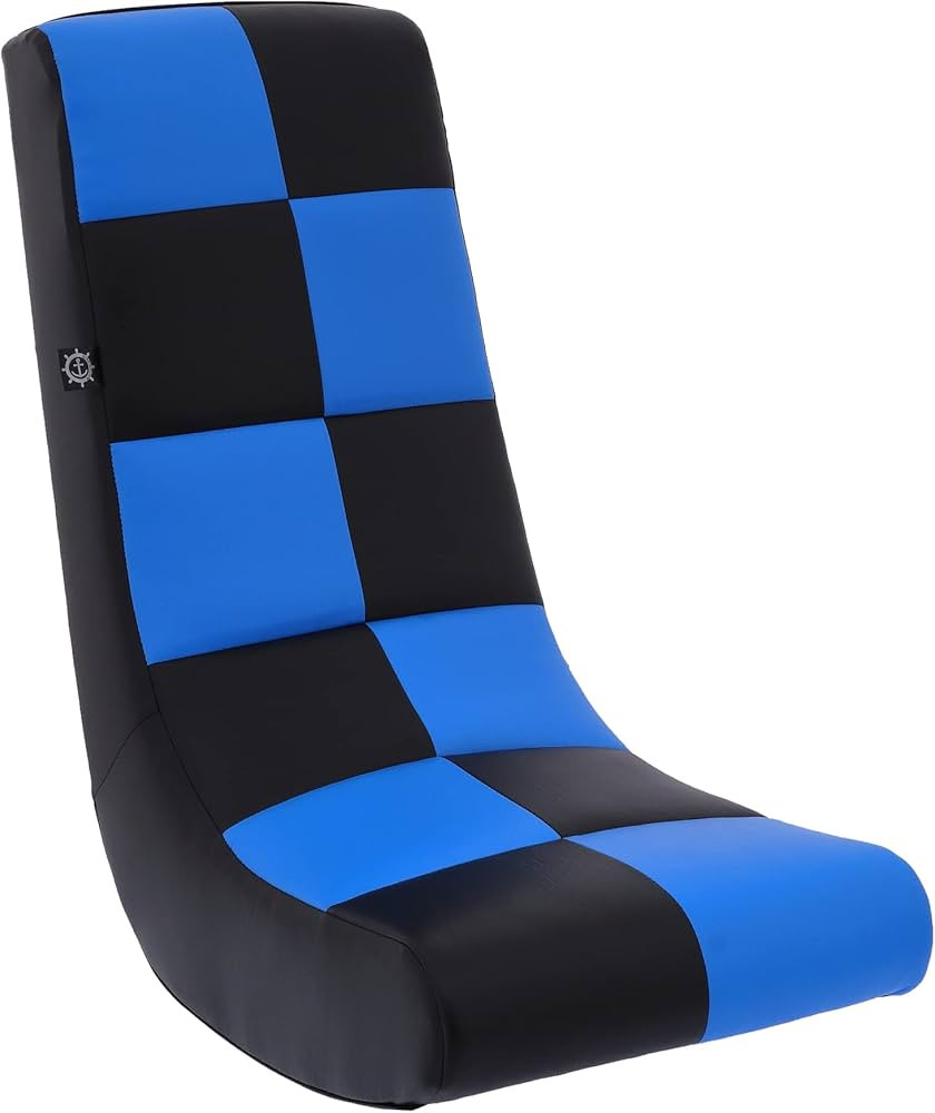 The Crew Furniture Classic Video Rocker Floor Gaming Chair, Kids and Teens, Checkered PU Faux Lea... | Amazon (US)