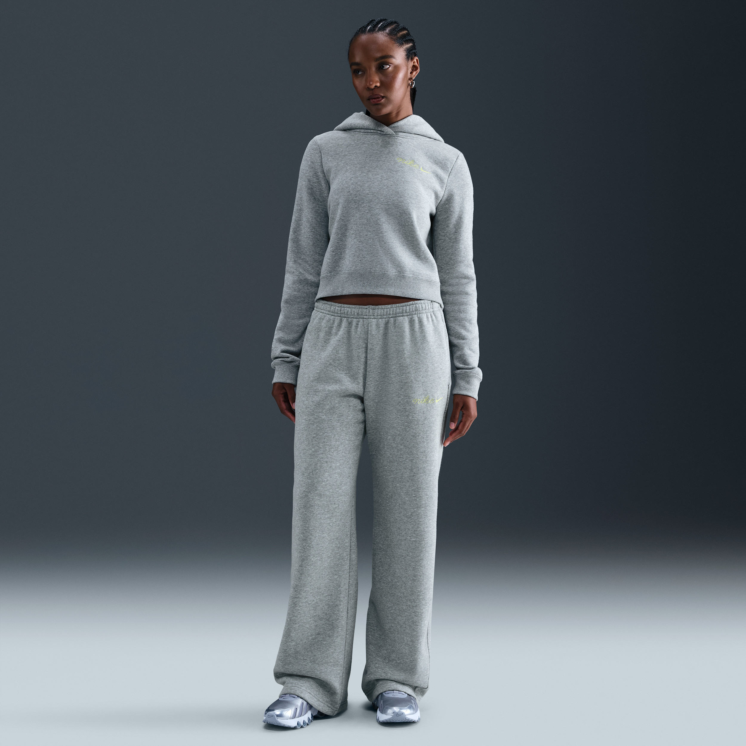 Women's Nike Sportswear Phoenix Fleece Straight-Leg Sweatpants in Grey | IM7498-063 | Nike (US)