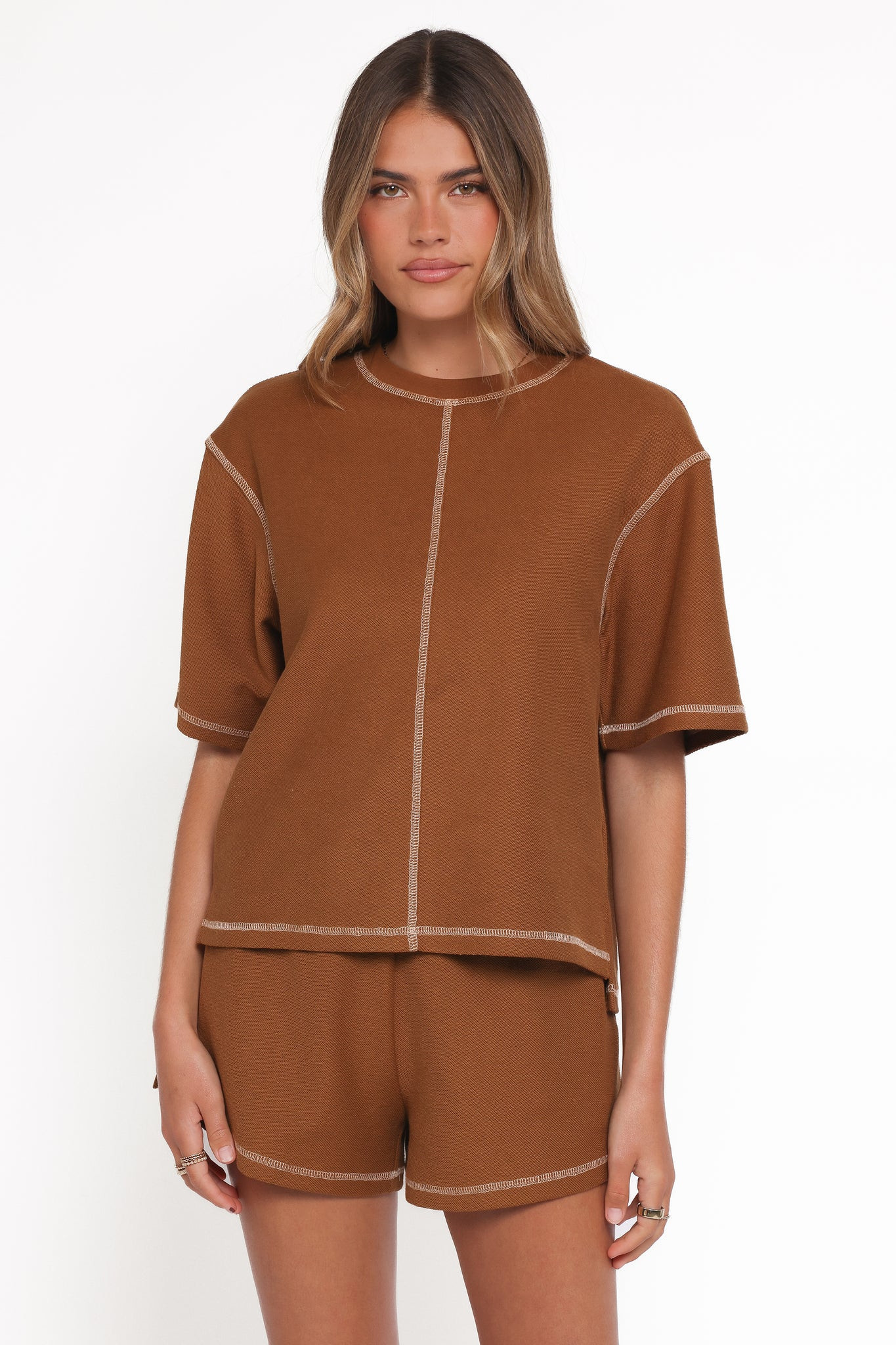 Melody Knit Short Set - Chocolate | Petal & Pup (US)