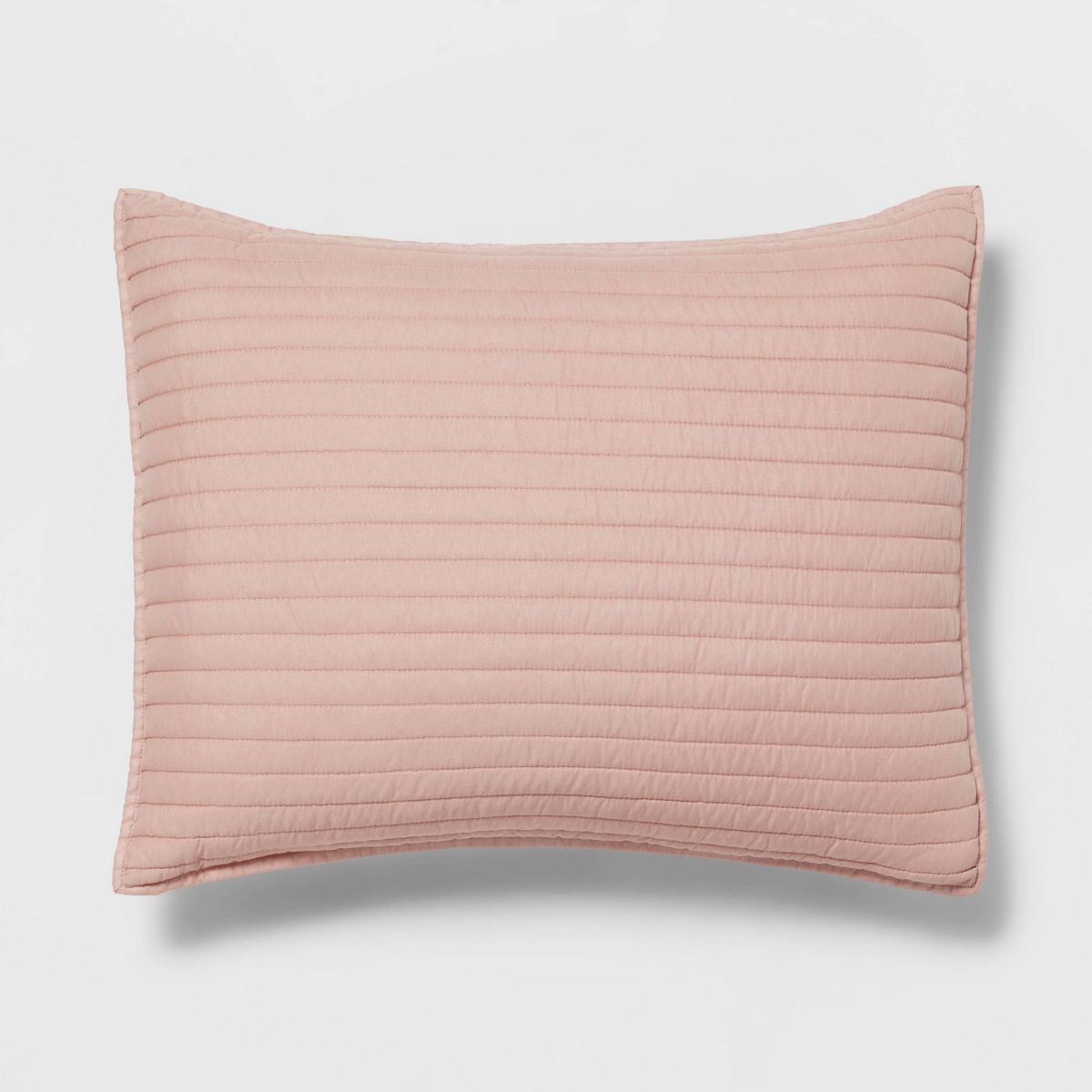 Standard Garment Washed Microfiber Quilt Sham Light Pink - Room Essentials™ | Target