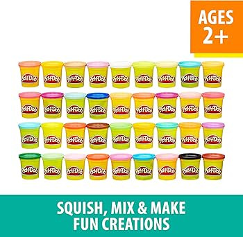Play-Doh Modeling Compound 36 Pack Case of Colors, Party Favors, Non-Toxic, Assorted Colors, 3 Oz... | Amazon (US)
