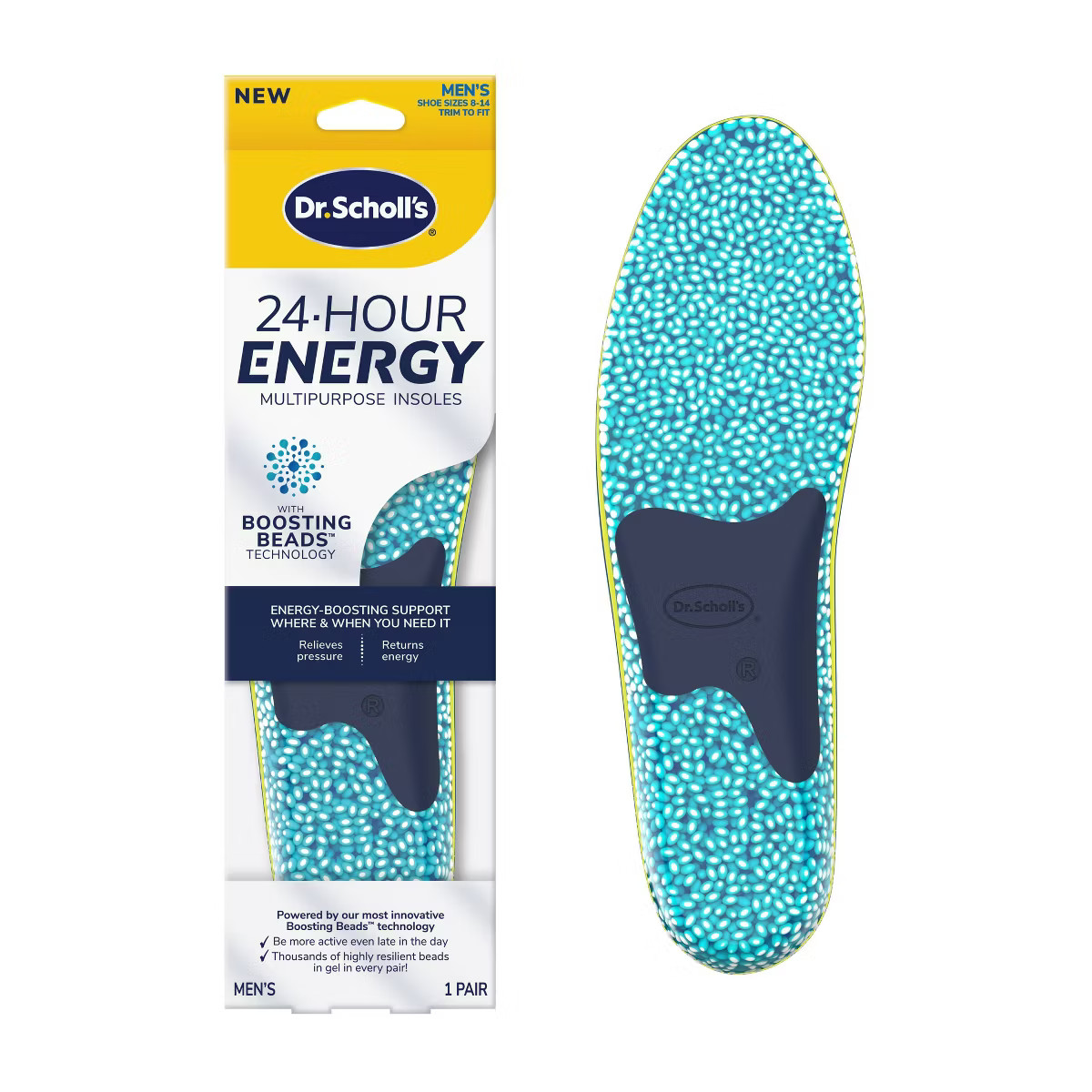 Dr. Scholl's 24-Hour Energy Multipurpose Insoles, Trim to Fit, Men's Shoe Size 8-14 - 1 Pair | Target