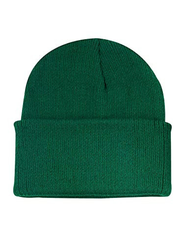 Century Star Kid's Winter Knit Beanie Hats Boys Girls Soft Cozy Baggy Slouchy Beanie Toddlers Youth Hip-hop Skull Cap 01 Dark Green One Size | Amazon (US)