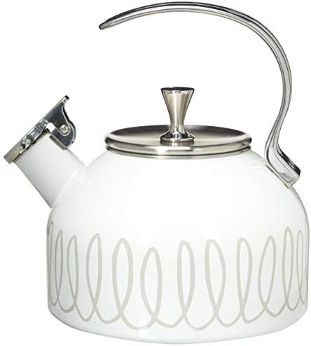 Kate Spade New York 886301 Charlotte Street Gray Metal Kettle, Grey, 2.5 qt (2.4 L) | Amazon (US)