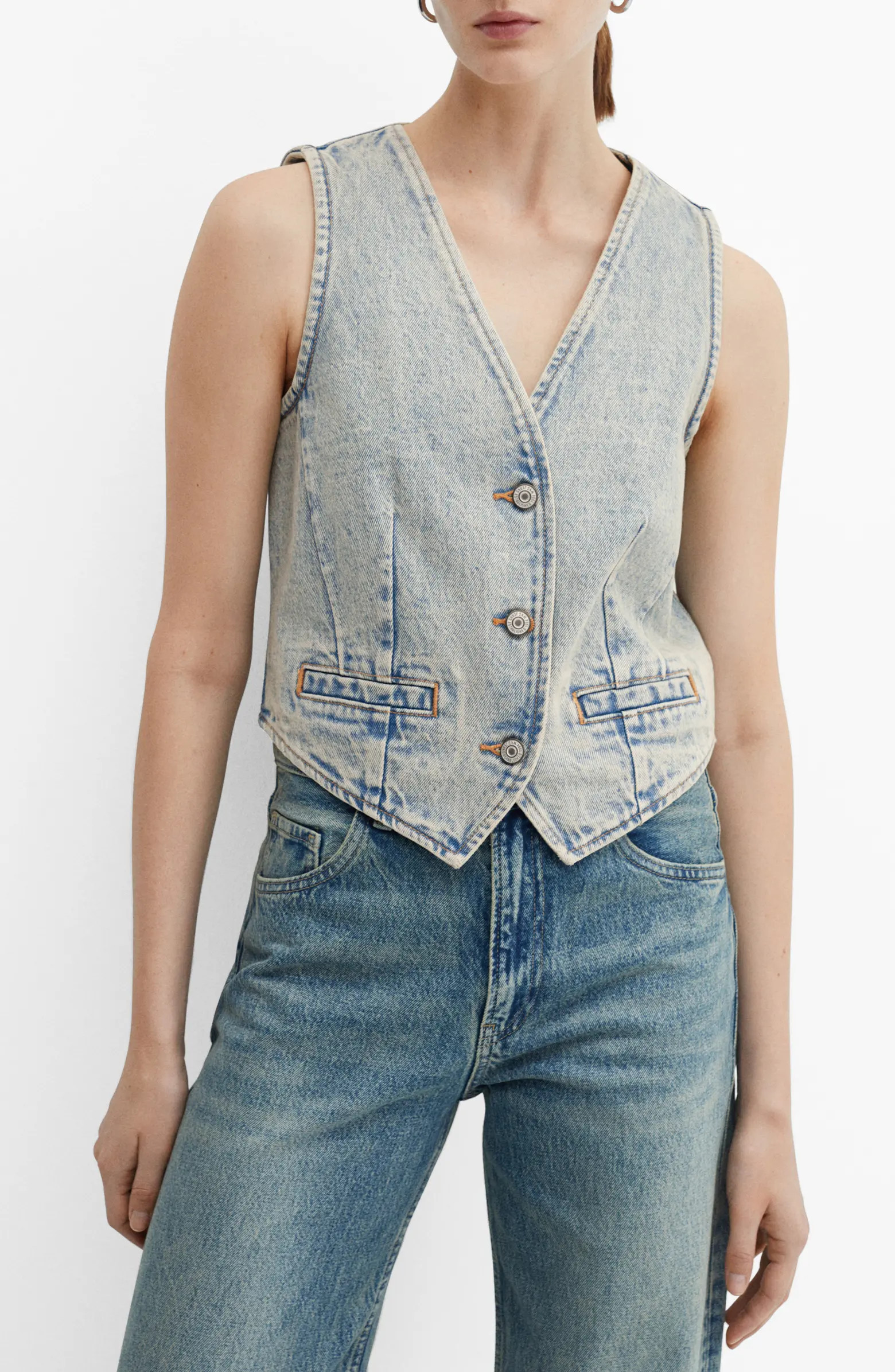 Taylor Crop Denim Vest | Nordstrom