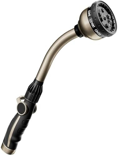 RESTMO Watering Wand Heavy Duty, Metal Garden Hose Wand with 10 Spray Patterns, 15-Inch Long Hose... | Amazon (US)