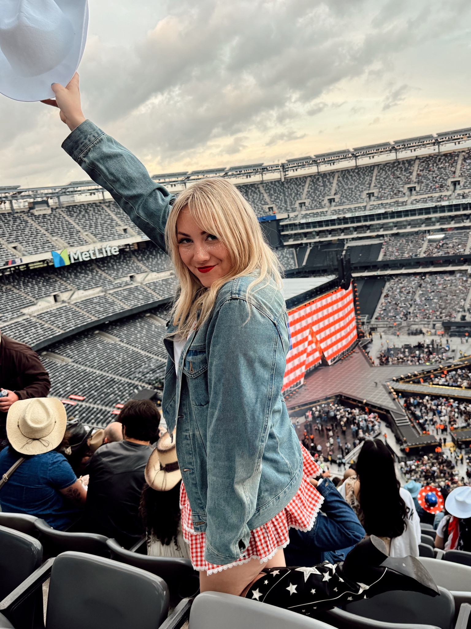 For a Beyonce concert, I went full cowgirl chic with a gingham mini skirt, white cowboy hat, and oversized denim jacket. Perfect for dancing, singing, and layering when the temperature drops.
#LTKConcertOutfit #CountryConcertStyle #CowgirlOutfitIdeas #GinghamMiniSkirt #DenimJacketStyle #LTKEventStyle #LTKUnder100

#LTKshoecrush #LTKsalealert #LTKstyletip