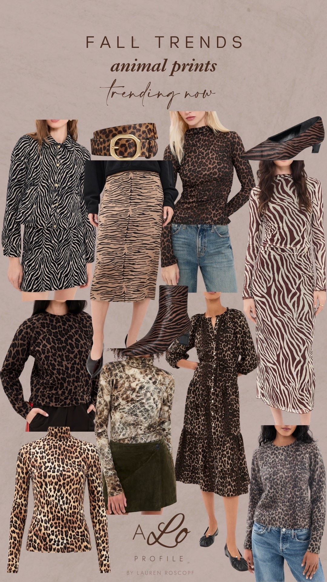 Trending for Fall: Animal Prints // Shopbop, Shopbop fashion, fall outfit, fall trends, fall fashion, fall fashion trends, trending for fall, fall outfit inspo