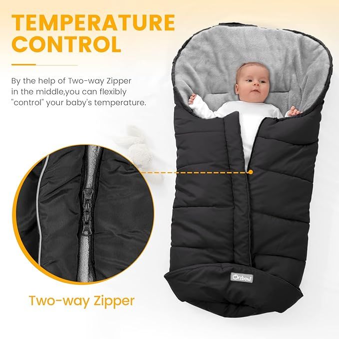 Orzbow Warm Bunting Bag Universal,Stroller Sleeping Bag Cold Weather,Waterproof Toddler Footmuff ... | Amazon (US)