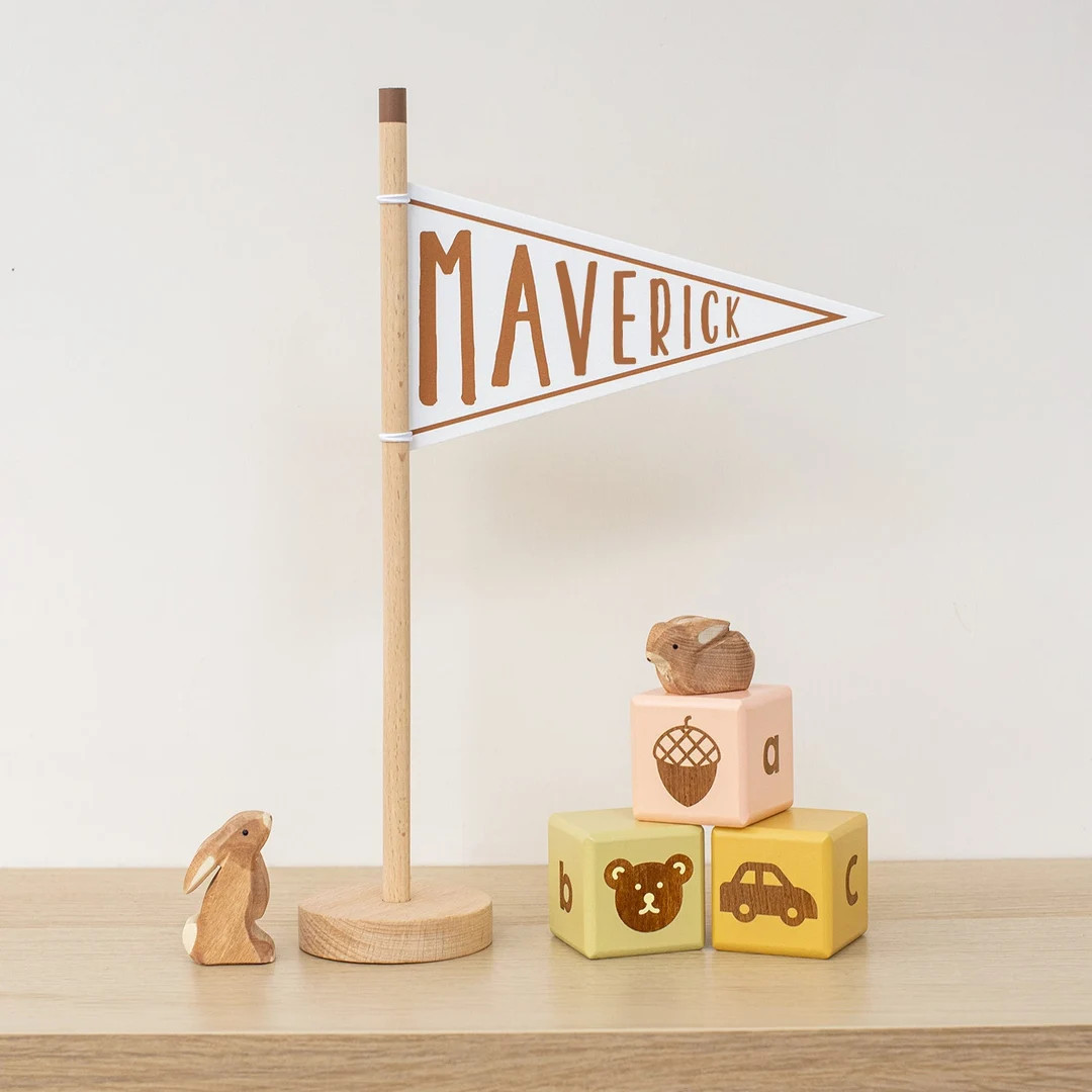 Personalised Pennant Flag  Name Flag Nursery Decor Paper - Etsy | Etsy (US)