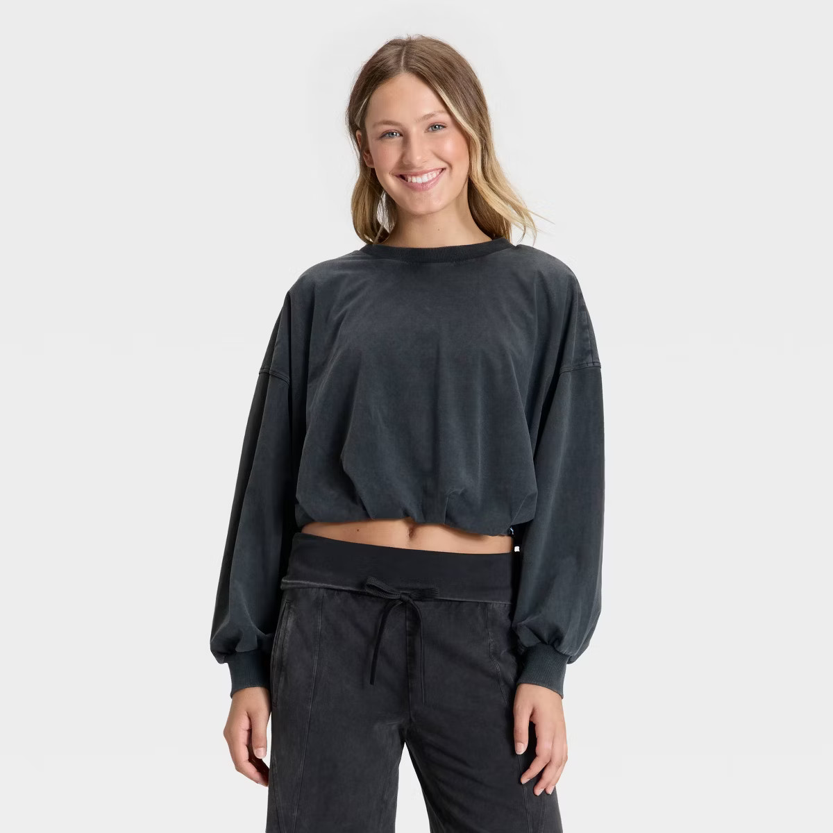 Women's Bubble Hem Long Sleeve Top - JoyLab™ | Target