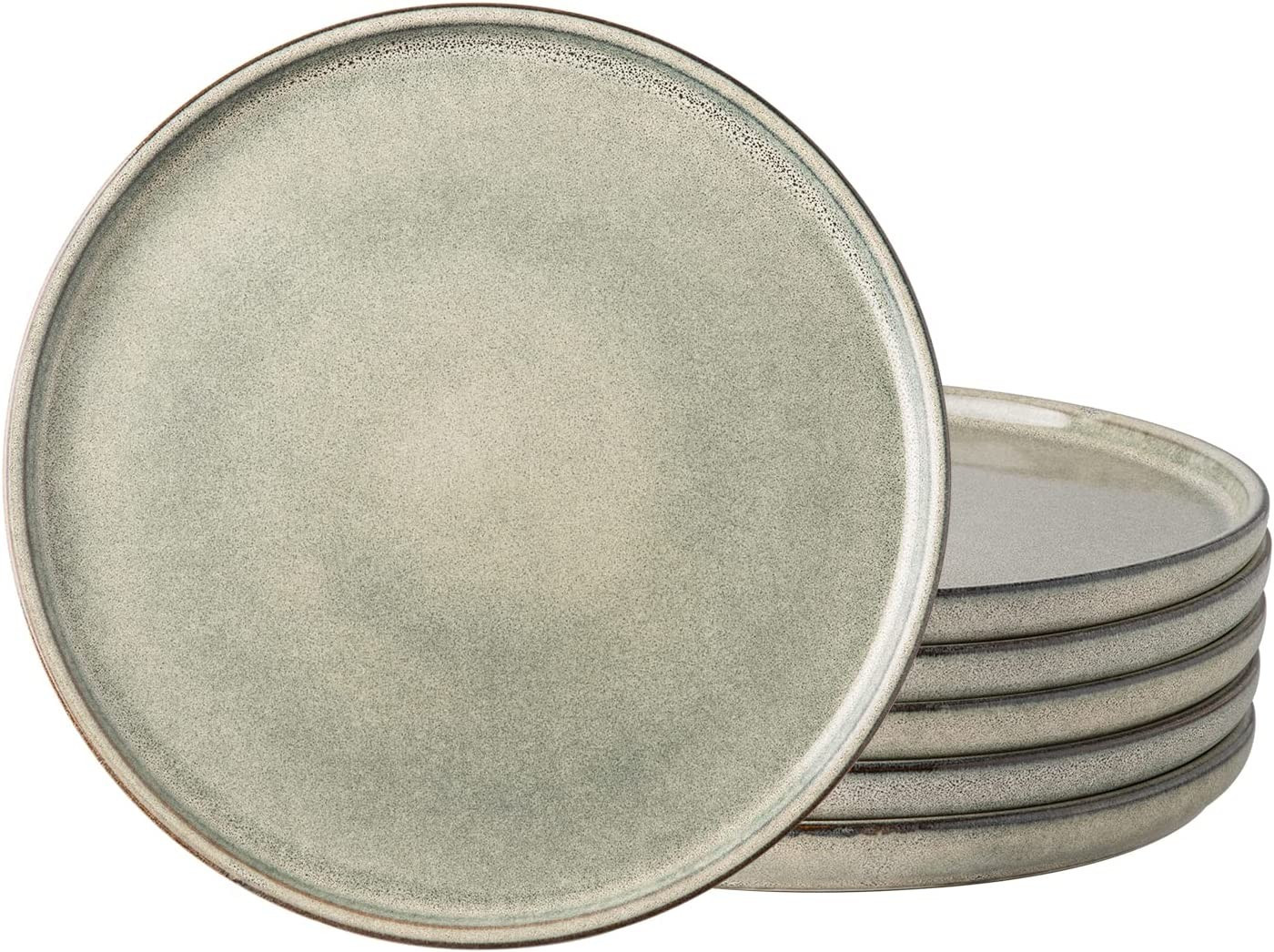 Amazon.com: AmorArc Dinner Plates Set of 6, 10.75 Inch Reactive Glaze Ceramic Plates Set, Microwa... | Amazon (US)