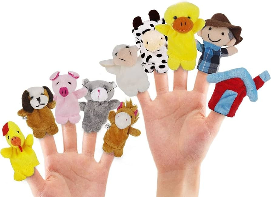 RIY 10Pcs Story Time Finger Puppets - Old Macdonald Had A Farm Educational Puppets Easter Basket ... | Amazon (US)