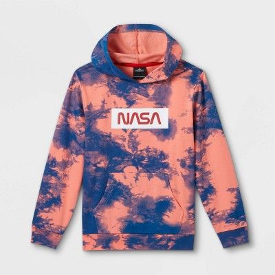 Kids' NASA Tie-Dye Hoodie - Pink | Target