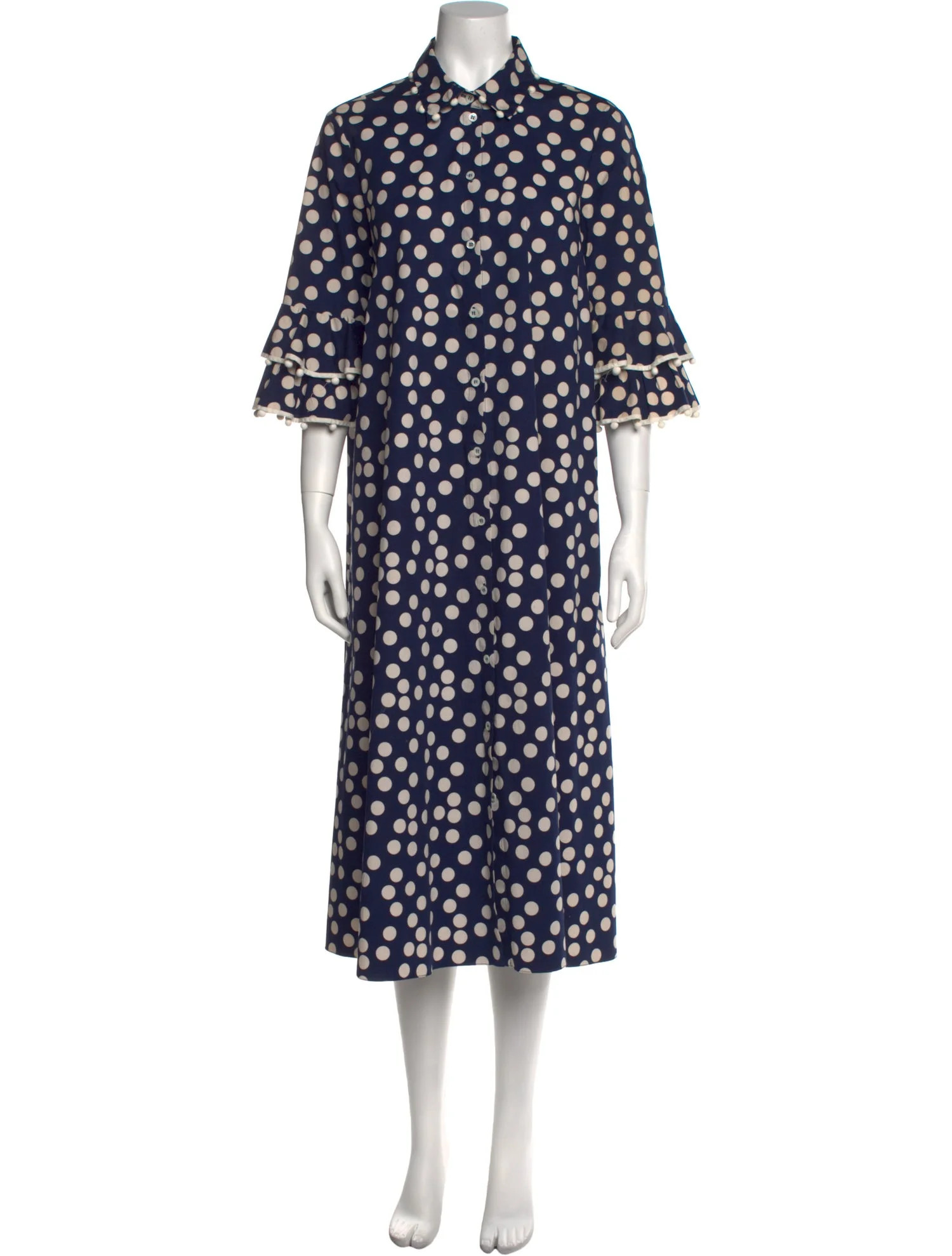 Polka Dot Print Midi Length Dress | The RealReal
