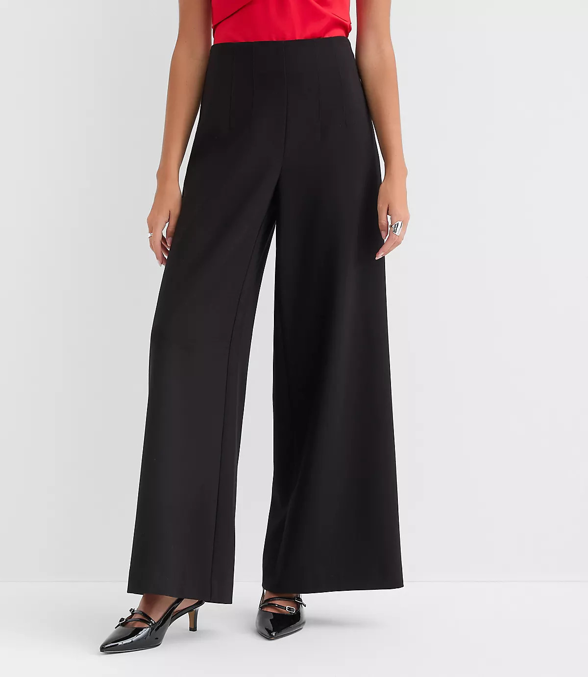 Tall Darted Palazzo Pants in Doubleface | LOFT