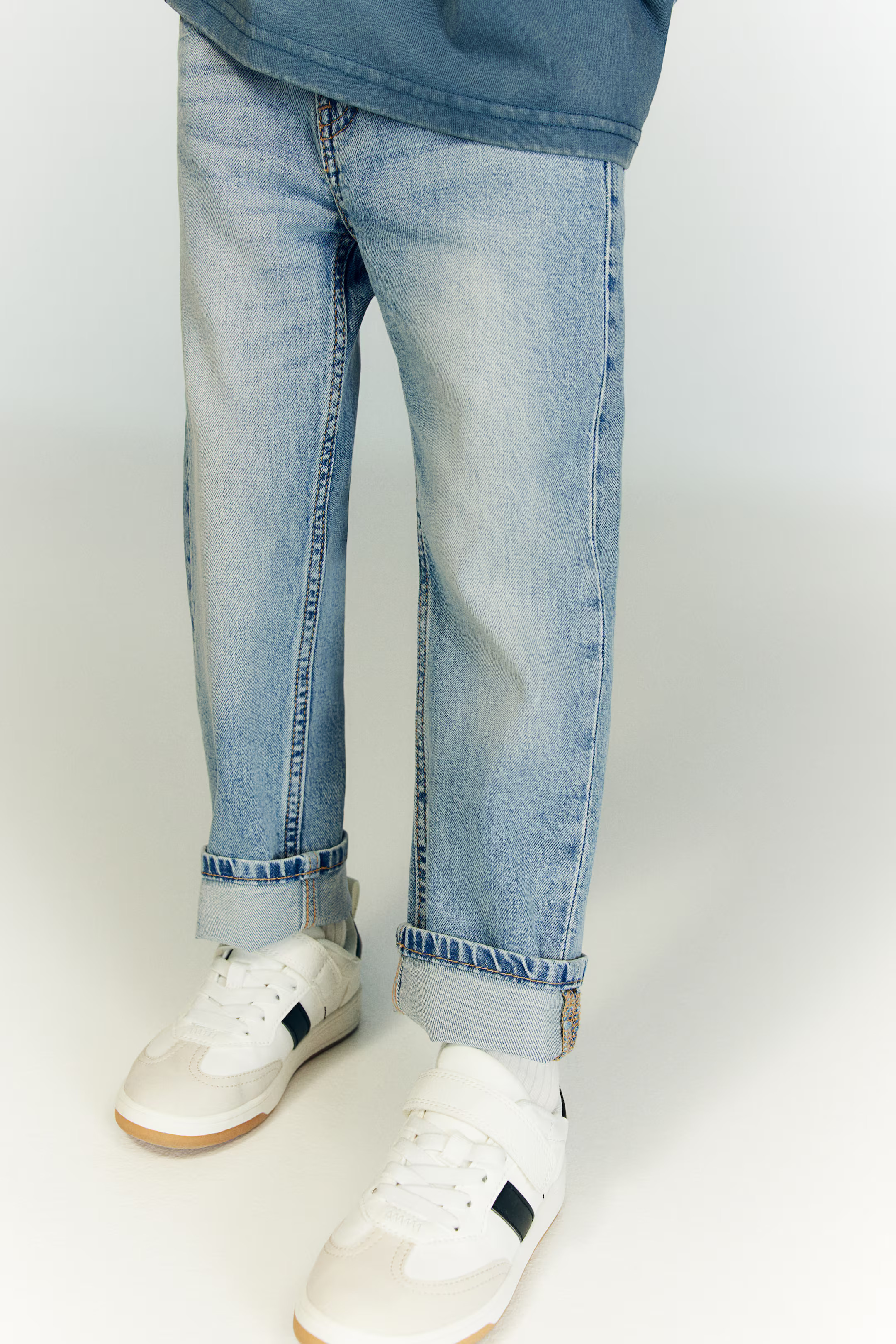 Straight Leg Jeans - Regular waist - Long - Light denim blue - Kids | H&M US | H&M (US + CA)