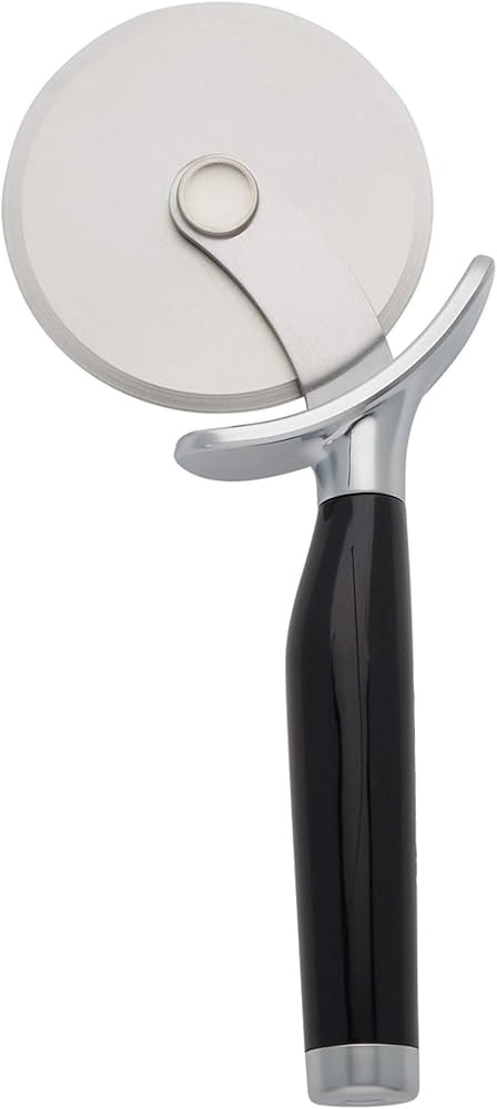 KitchenAid Classic Pizza Wheel with Sharp Blade For Cutting Through Crusts, Pies and More, Built In Finger Guard for Safety and Comfort Grip to Protect Fingers, Dishwasher Safe, 9-Inch, Black | Amazon (US)