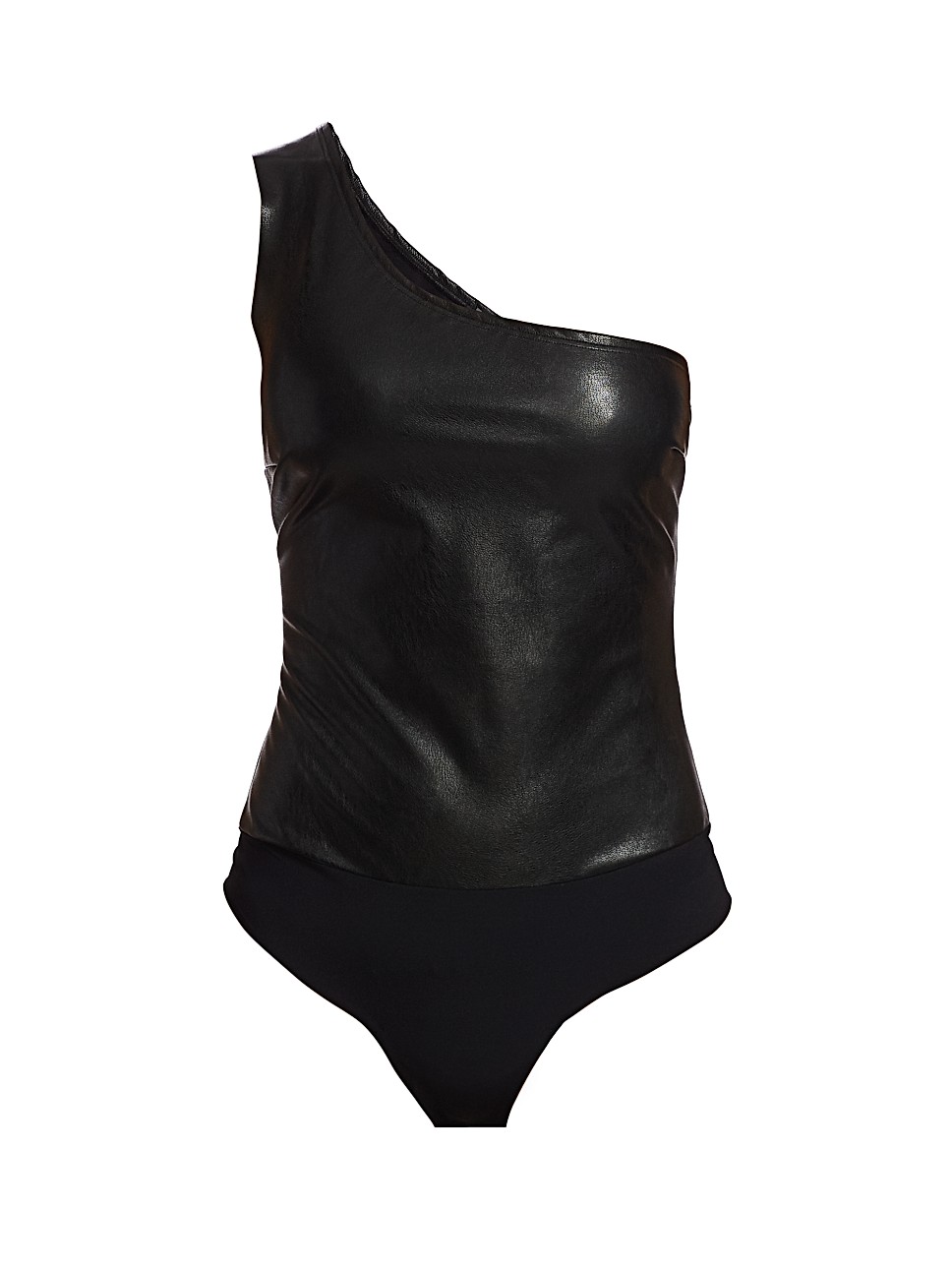 Commando Faux-Leather One-Shoulder Bodysuit | Saks Fifth Avenue