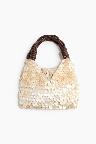 Women's Cream Sequined handbag | H&M GB | H&M (UK, MY, IN, SG, PH, TW, HK)
