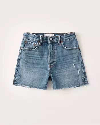 High Rise 4 Inch Mom Shorts | Abercrombie & Fitch US & UK