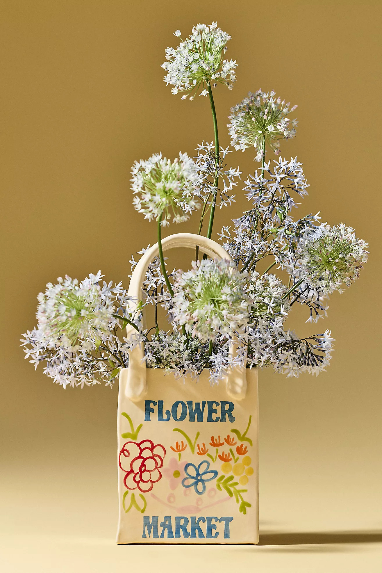Ruby Clay Flower Market Tote Bud Vase | Anthropologie (US)