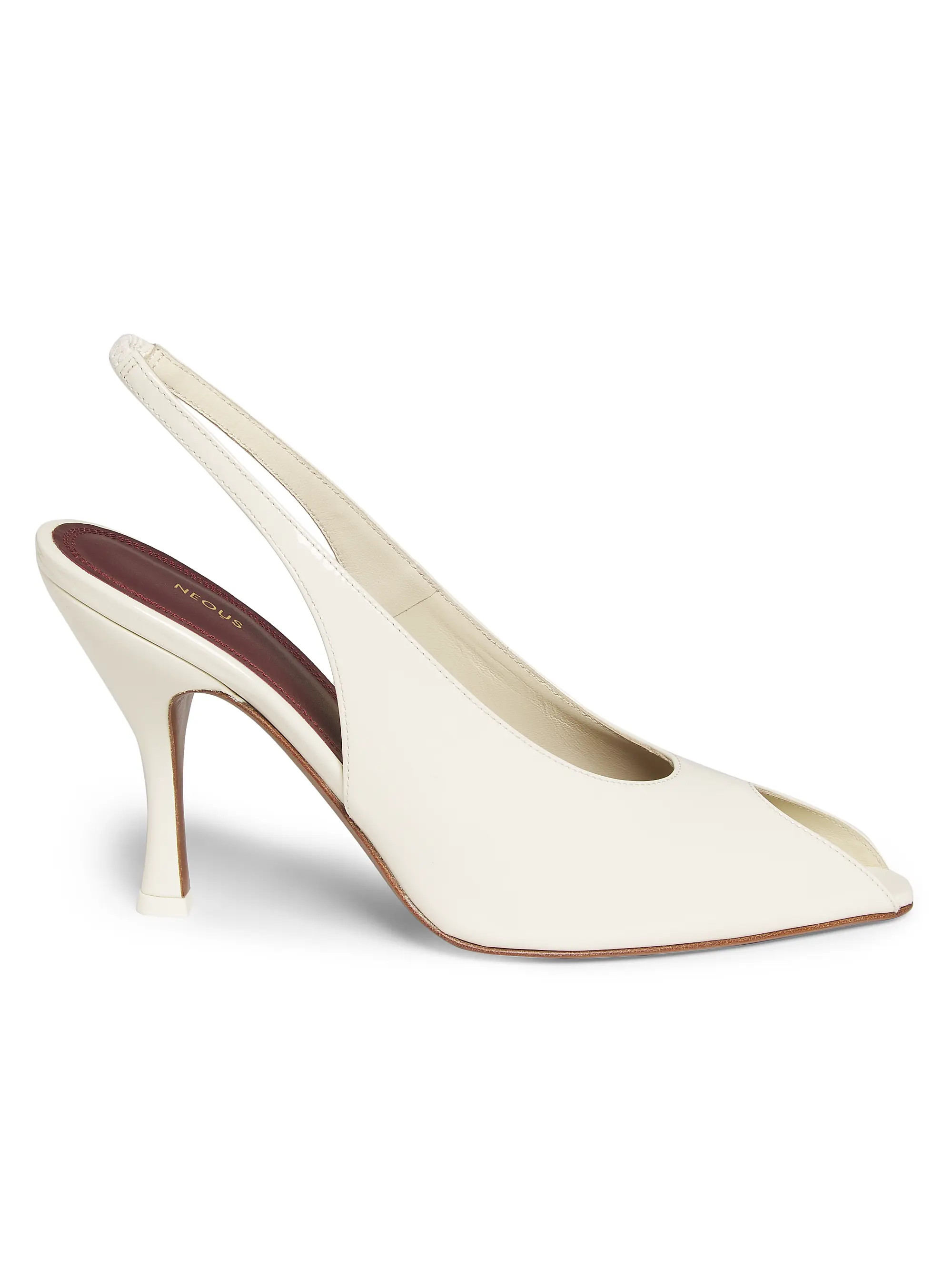 Hamal 85MM Patent Leather Peep-Toe Slingback Pumps | Saks Fifth Avenue